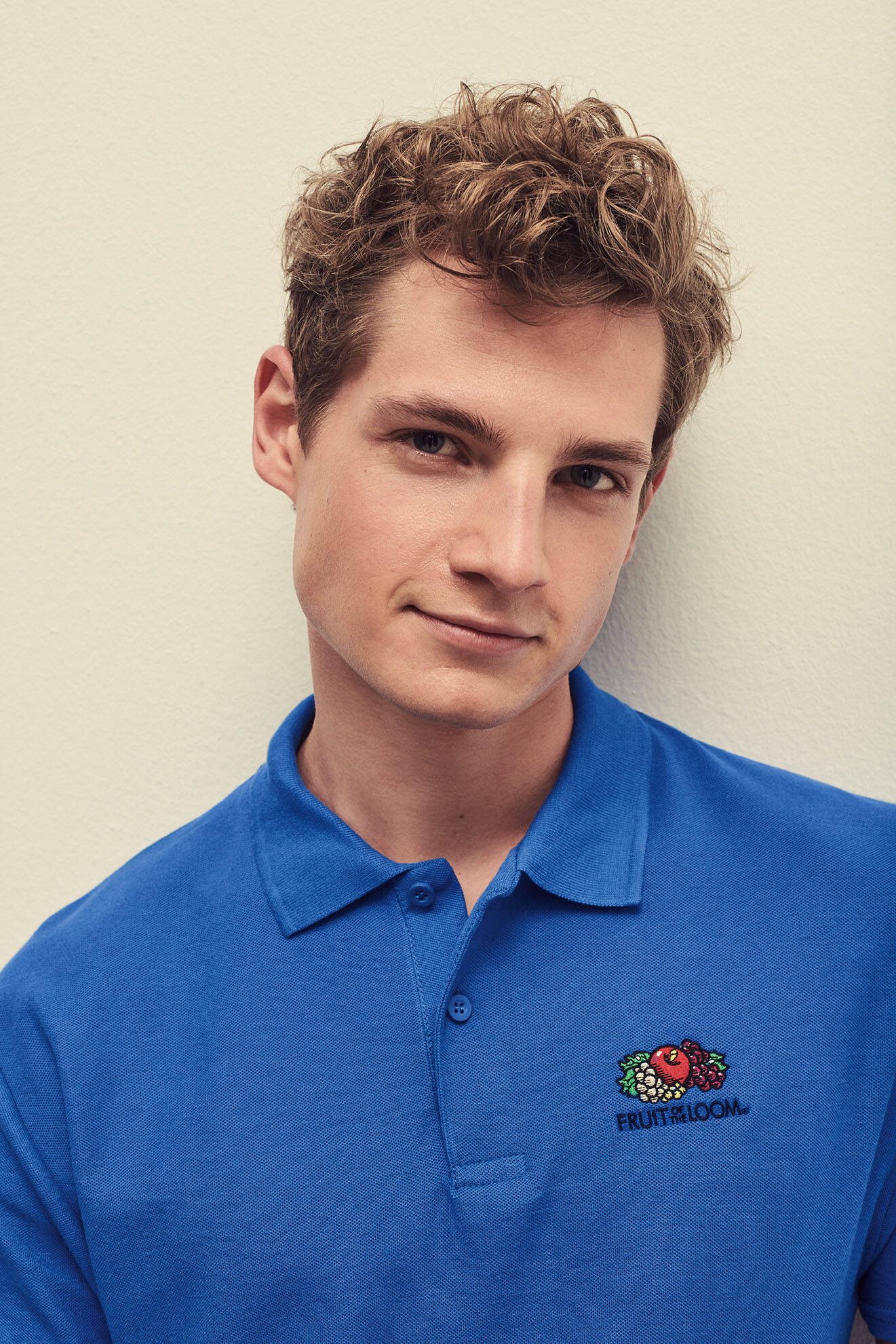 Niebieska koszulka męska polo Original Polo Friut of the Loom