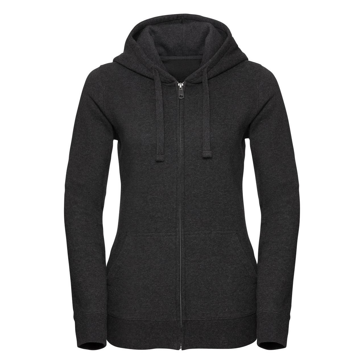 Women's Authentic Melange Zipped Hooded Sweat Russell
