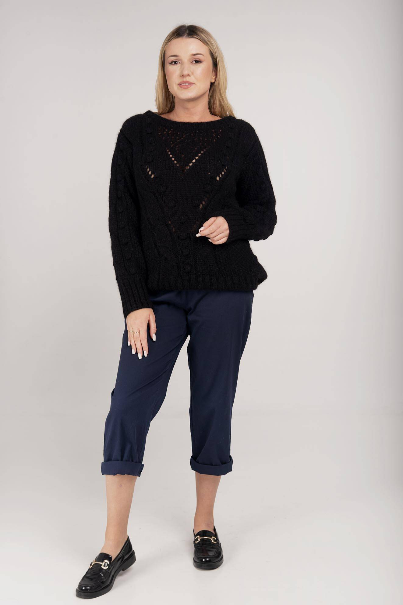 Black openwork sweater By o la La