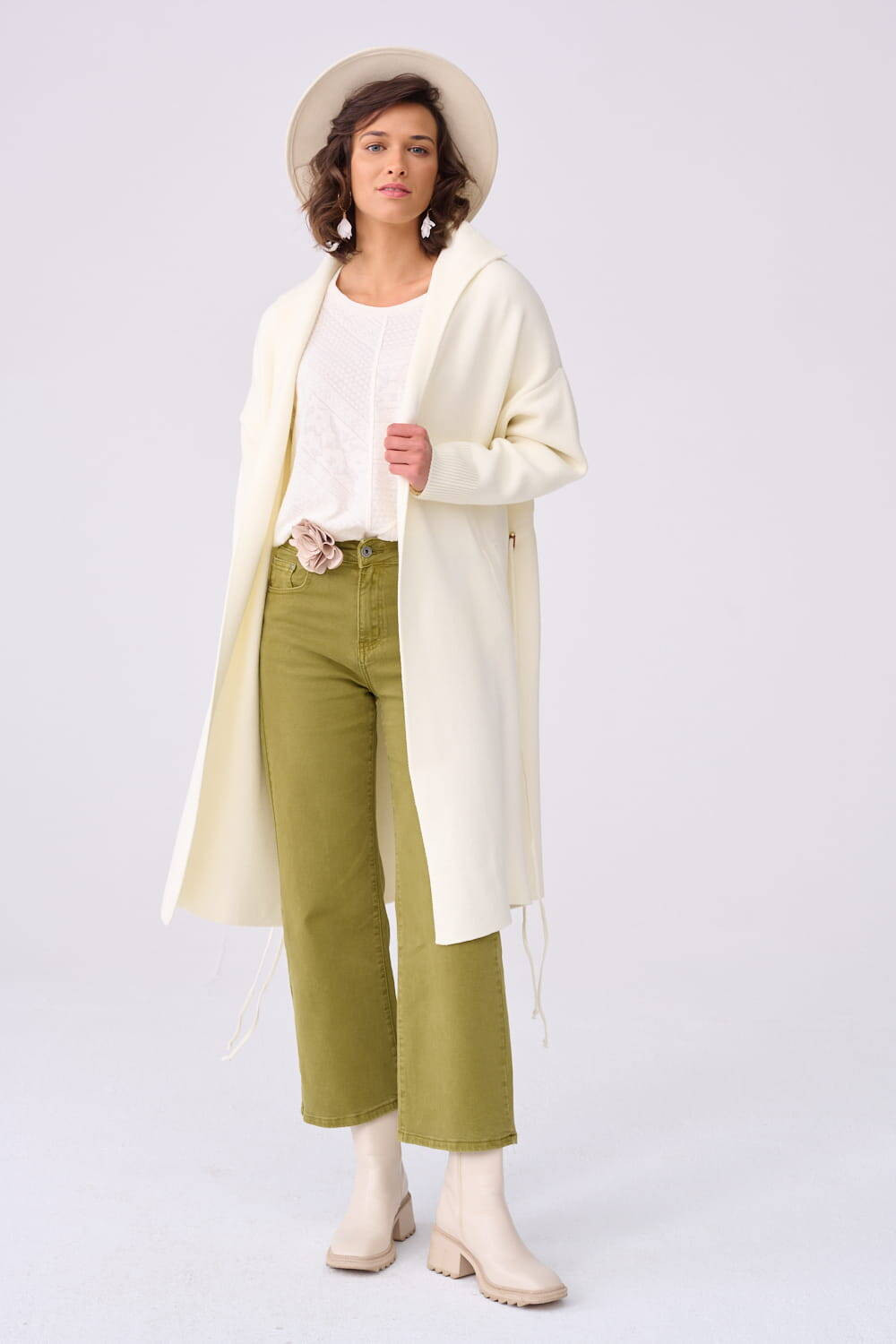 Ekri coat with pockets Blue Shadow