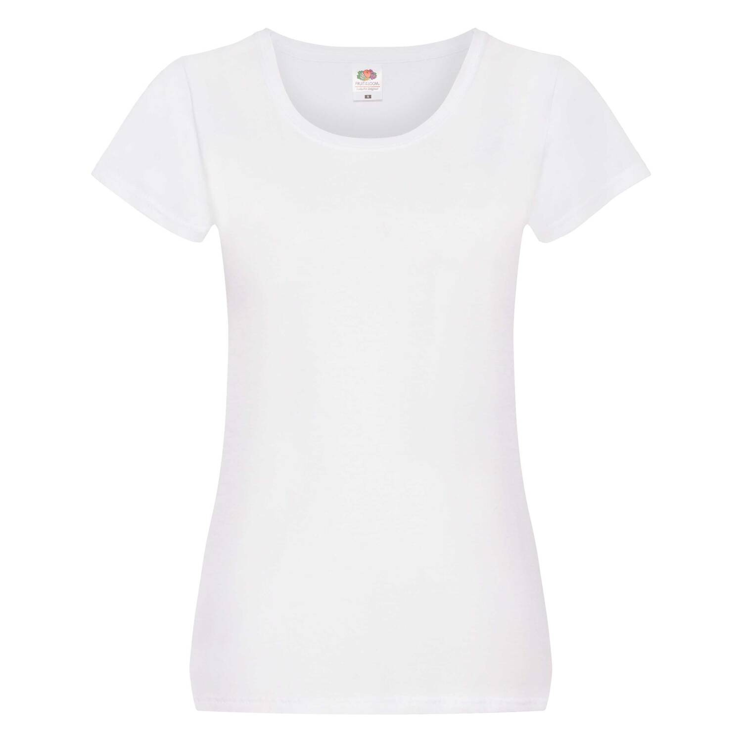 Biele dámske tričko Lady fit Original Fruit of the Loom