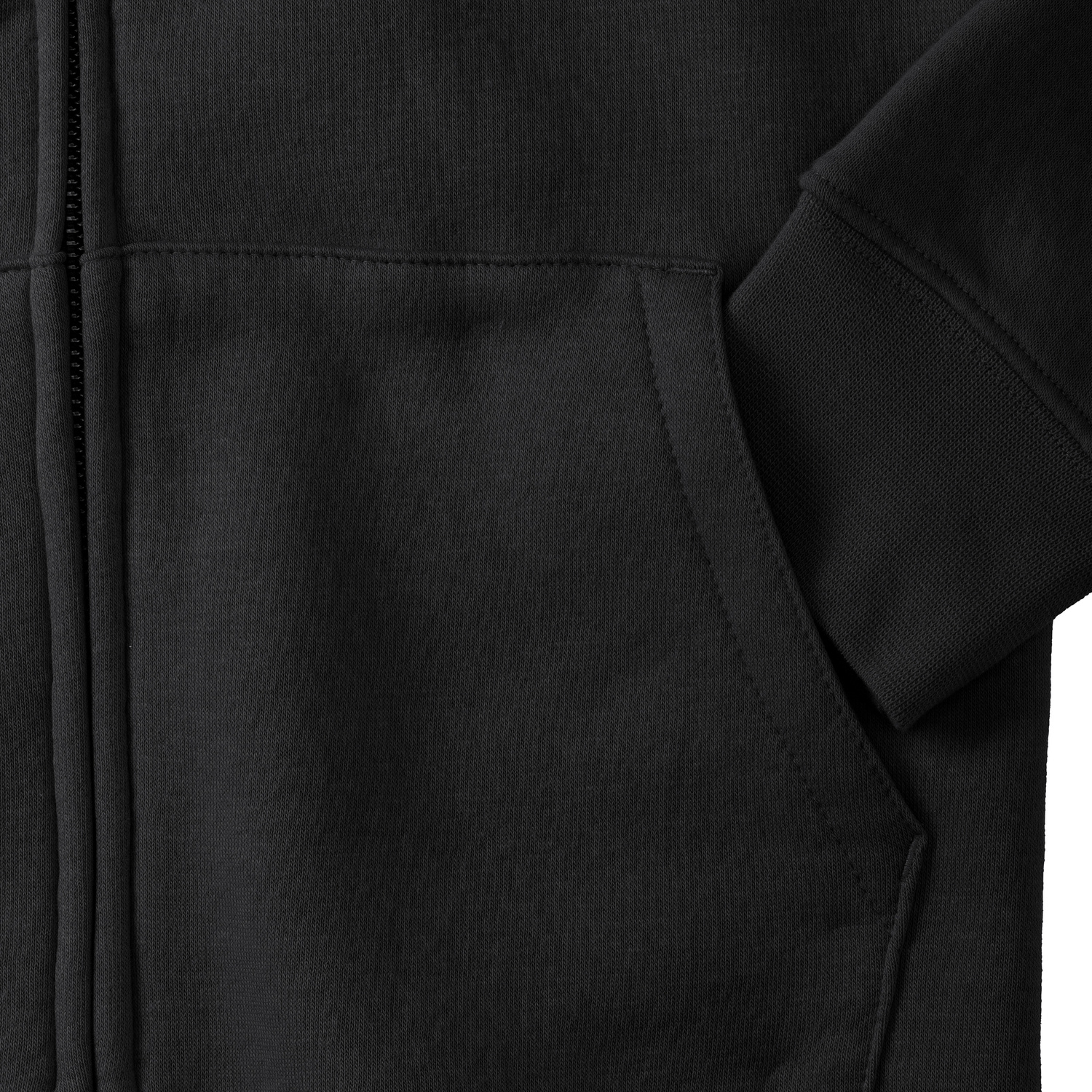Black women's sweatshirt with hood and zipper Authentic Russell