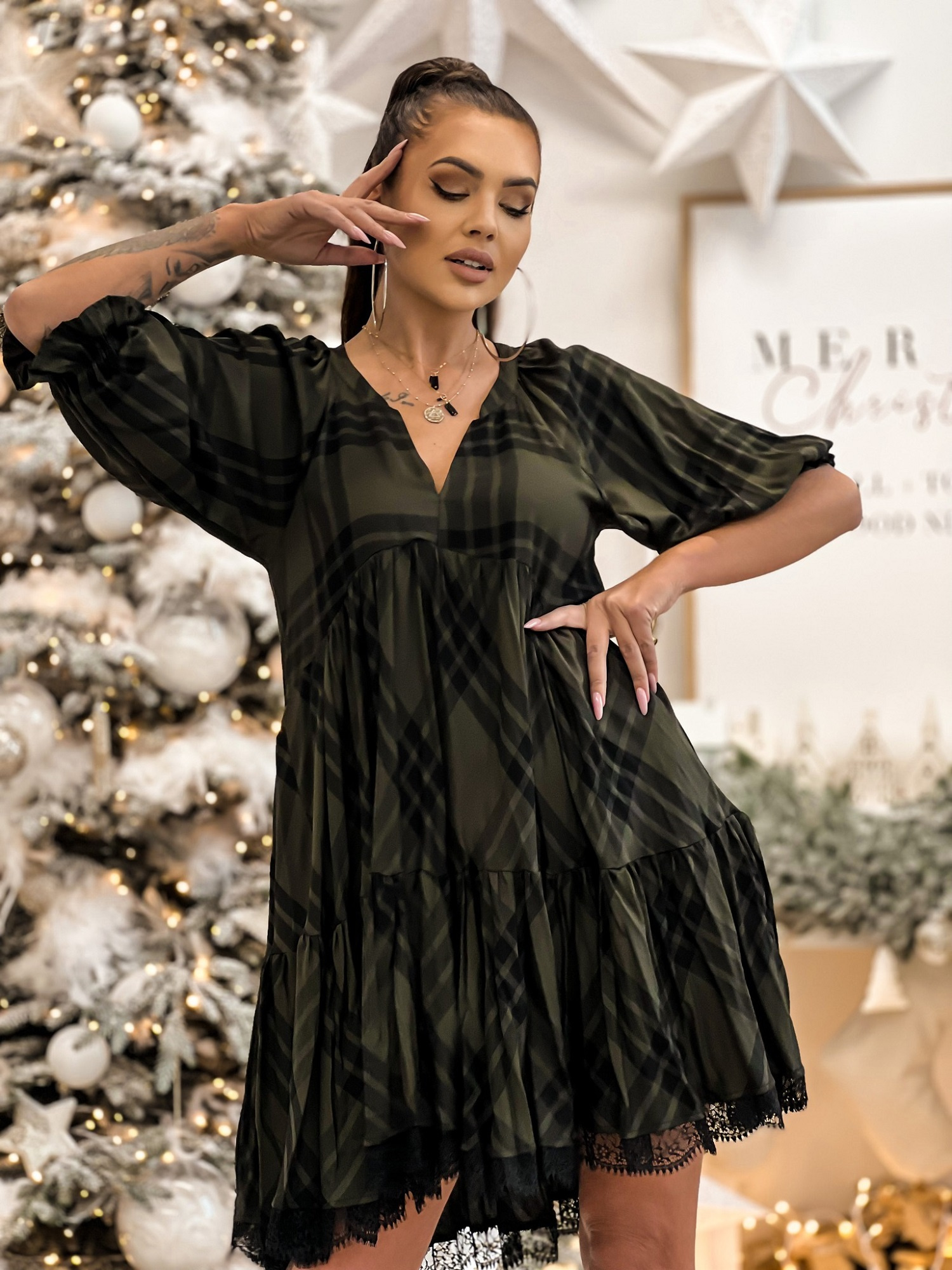 Dress green Cocomore cmgSK1710.green/black