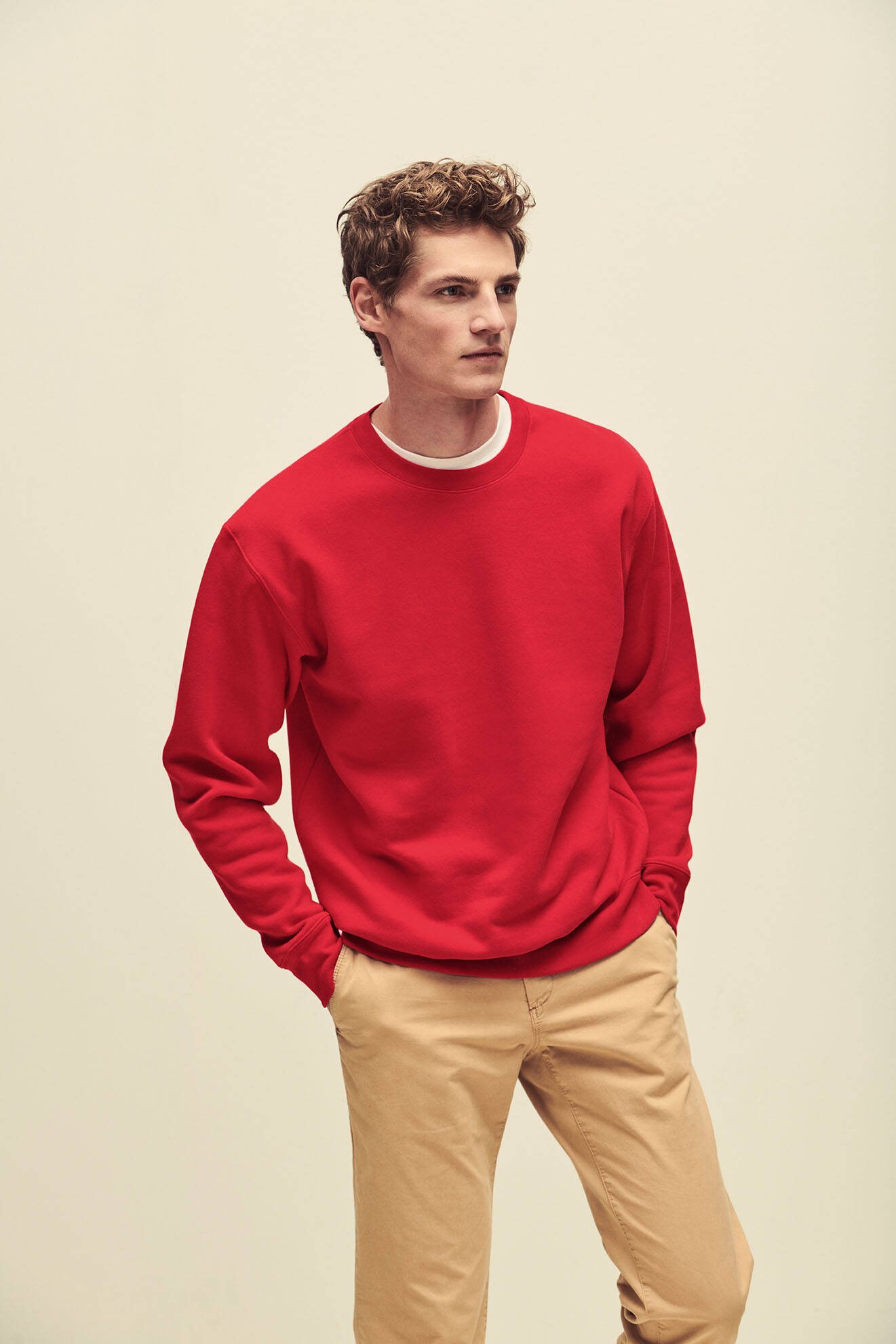 Men&#039;s Red Set-in Sweat Fruit of the Loom