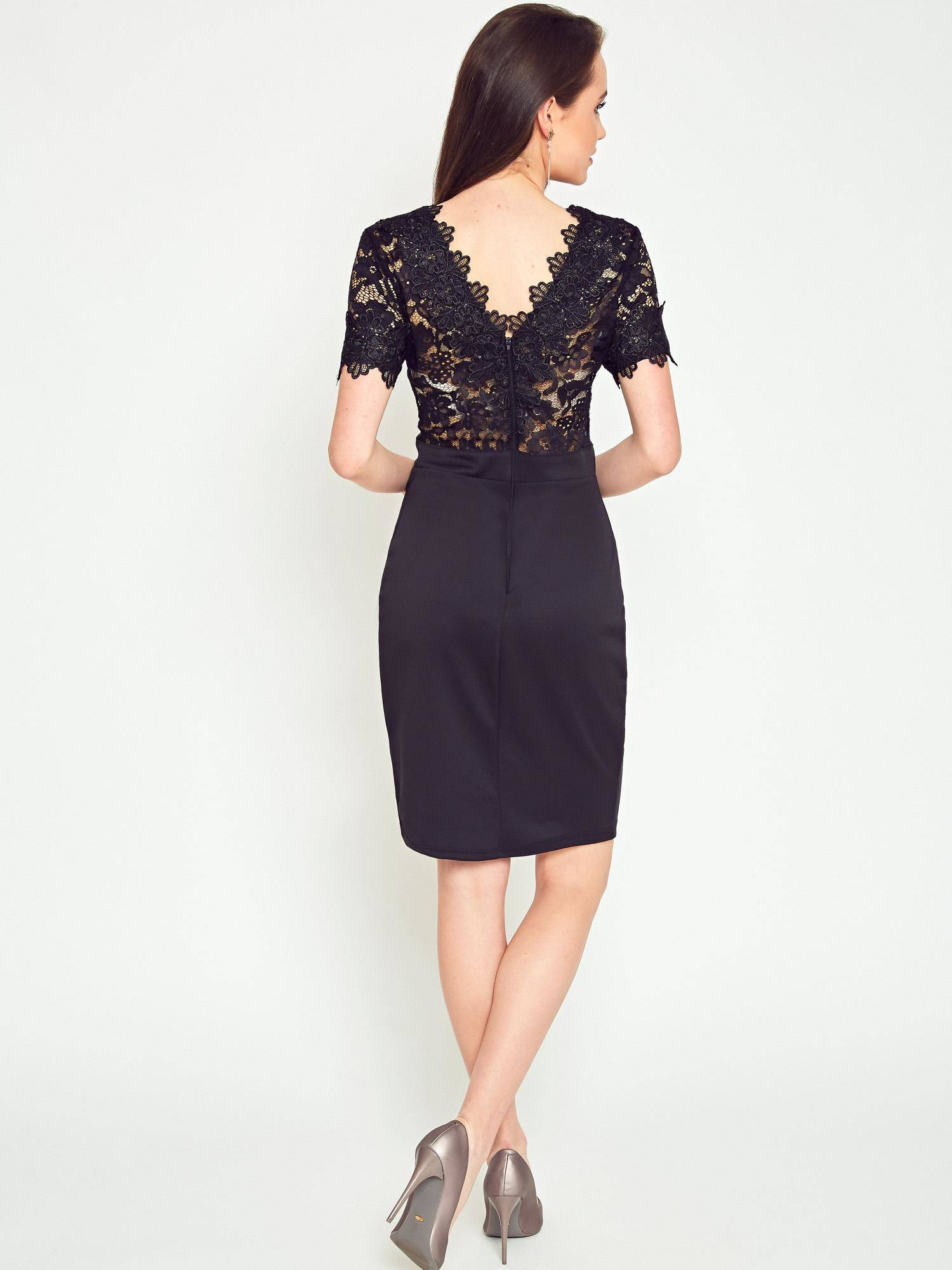 Dress with lace black