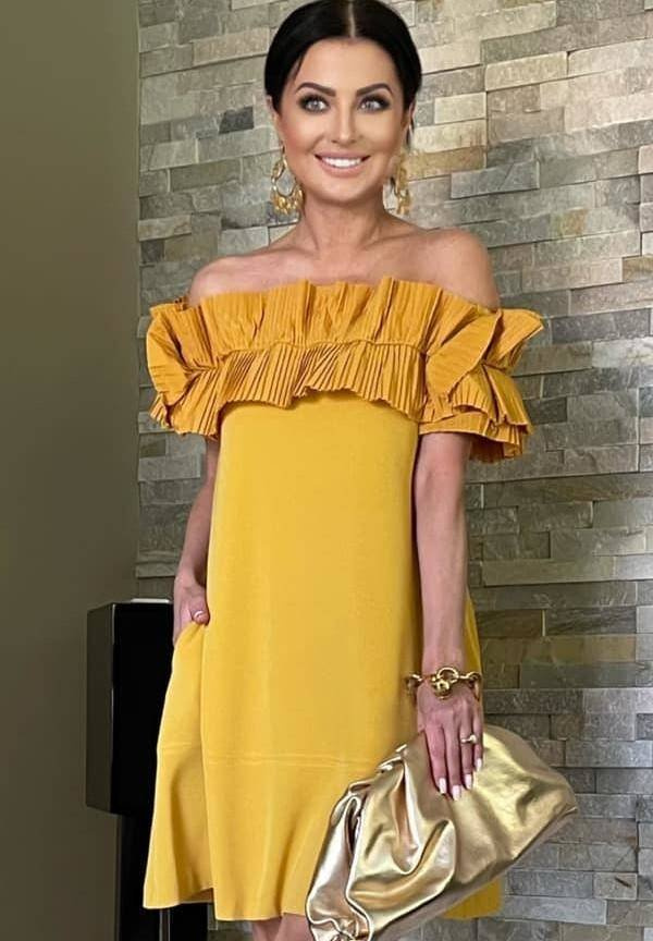 Dress yellow Amore Amore wxp0735. R45