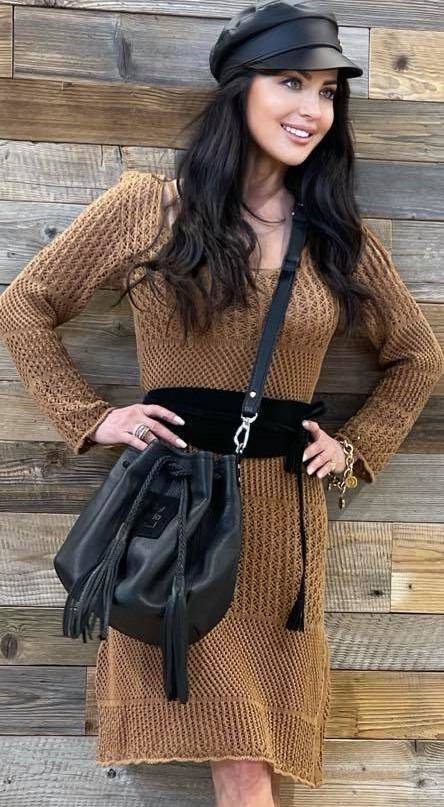 Dress brown By o la la cxp0597. R41