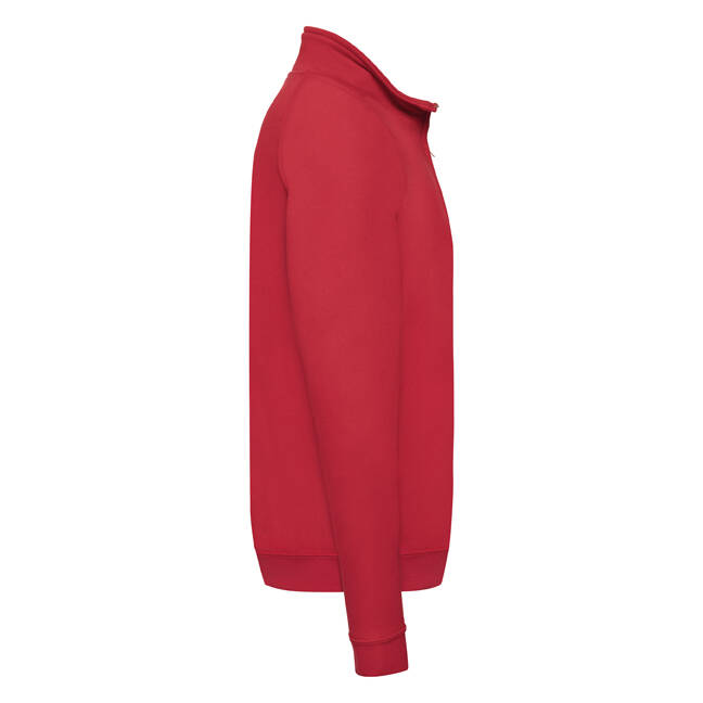 Red Men&#039;s Zip Neck Sweat Fruit of the Loom