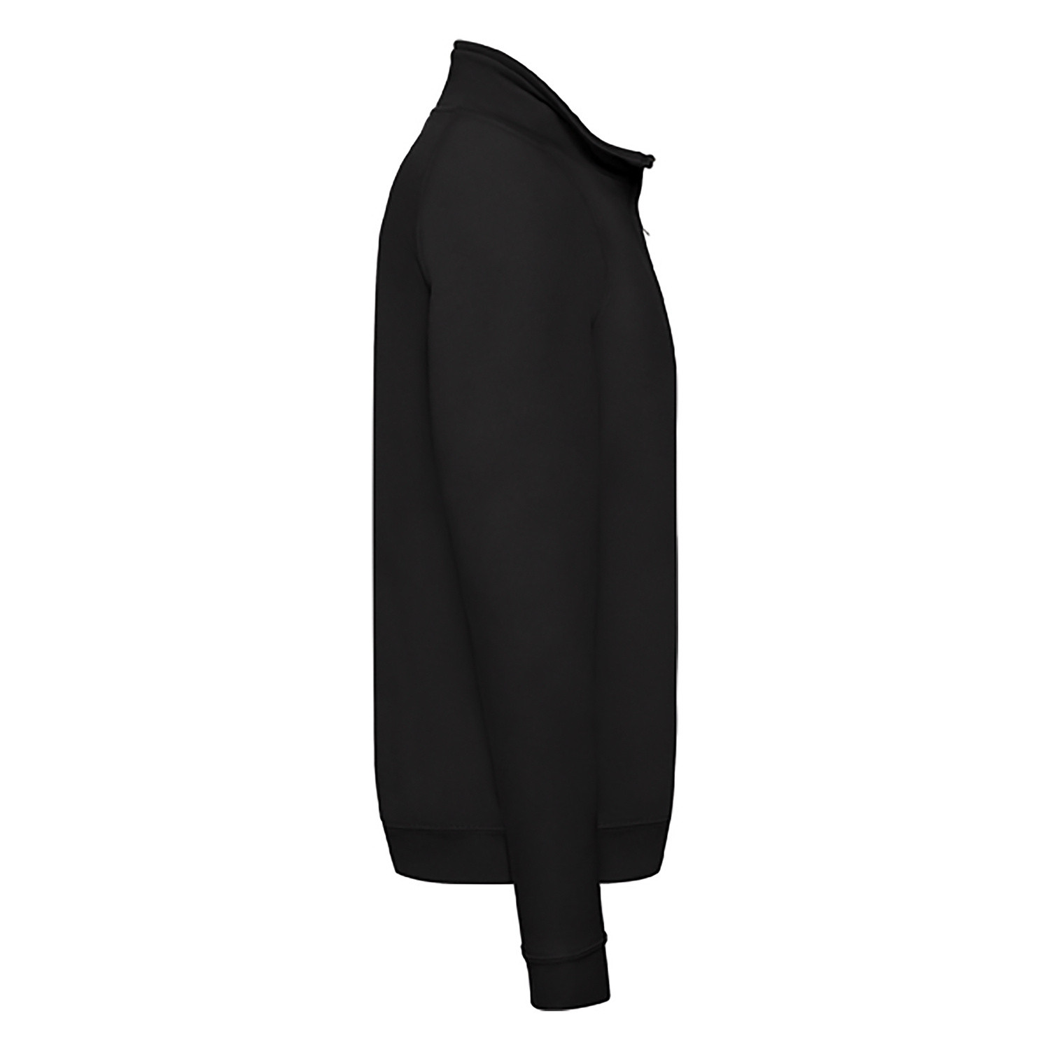 Black Men&#039;s Zip Neck Sweatshirt Fruit of the Loom
