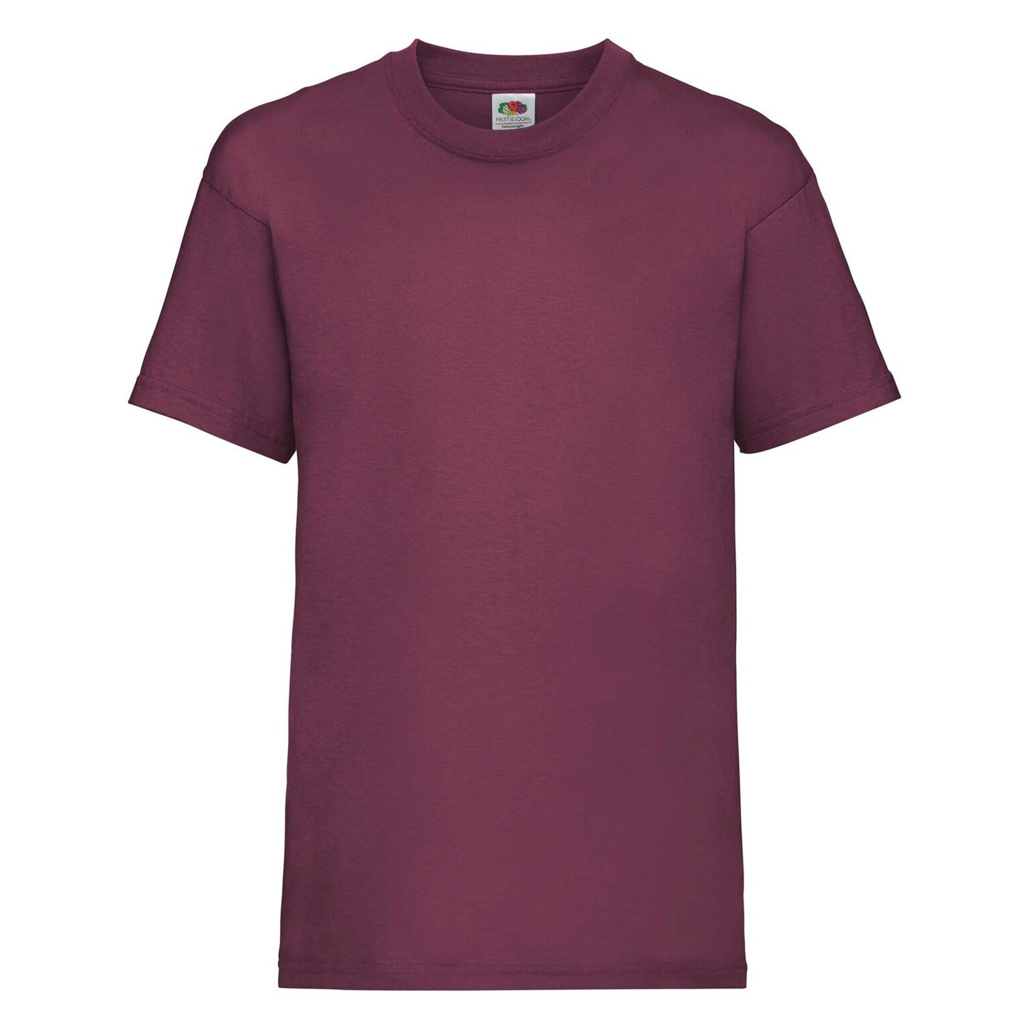 Burgundy Fruit of the Loom Cotton T-shirt