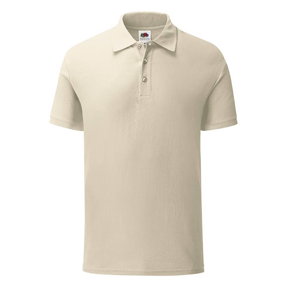 Levně Men's beige Iconic Polo Friut of the Loom T-shirt