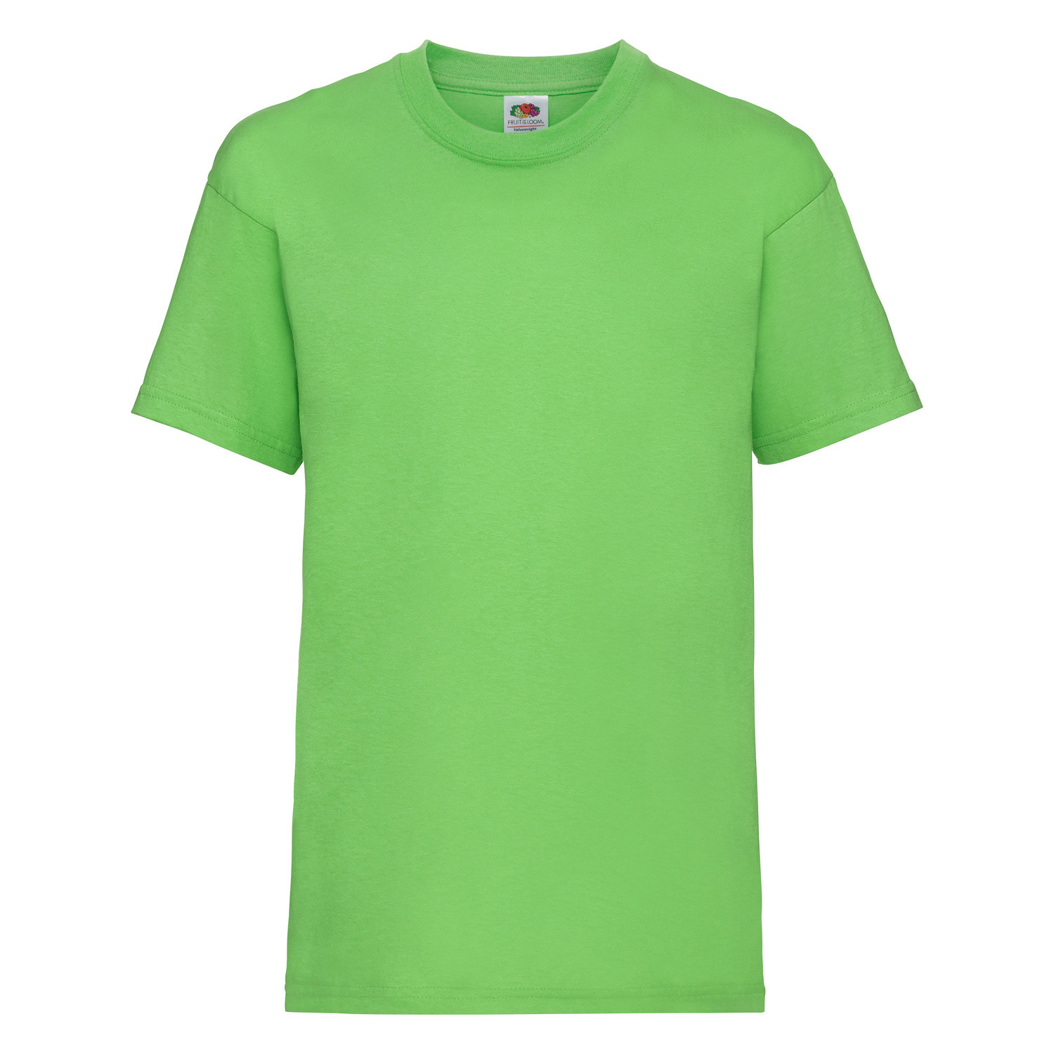 Green Fruit of the Loom Kids Cotton T-shirt