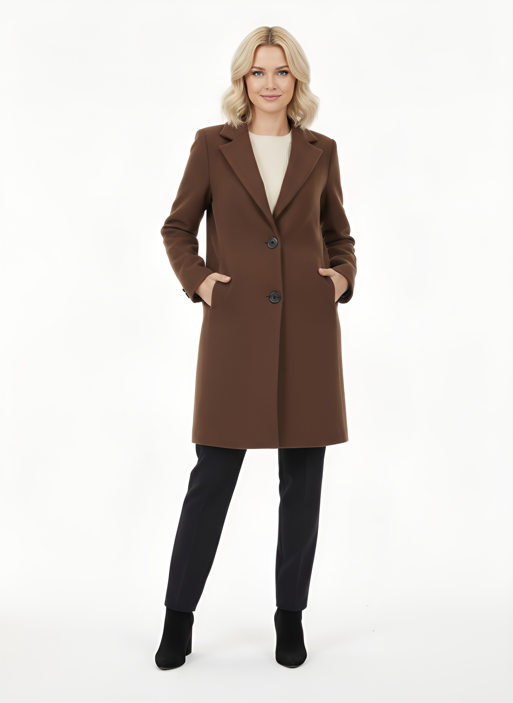 Chocolate Classic Striped Yups Coat