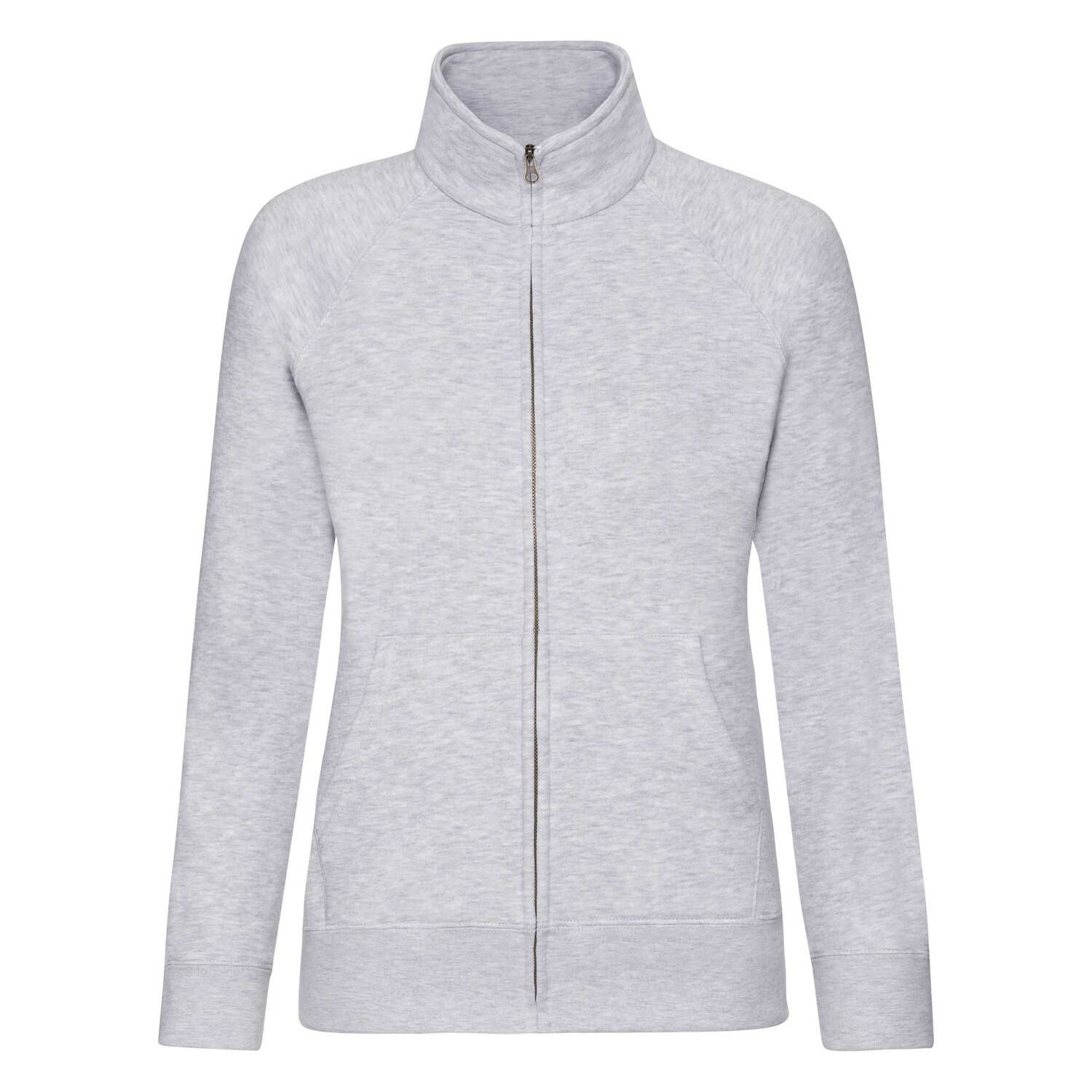 Grey women&#039;s sweatshirt with stand-up collar Fruit of the Loom