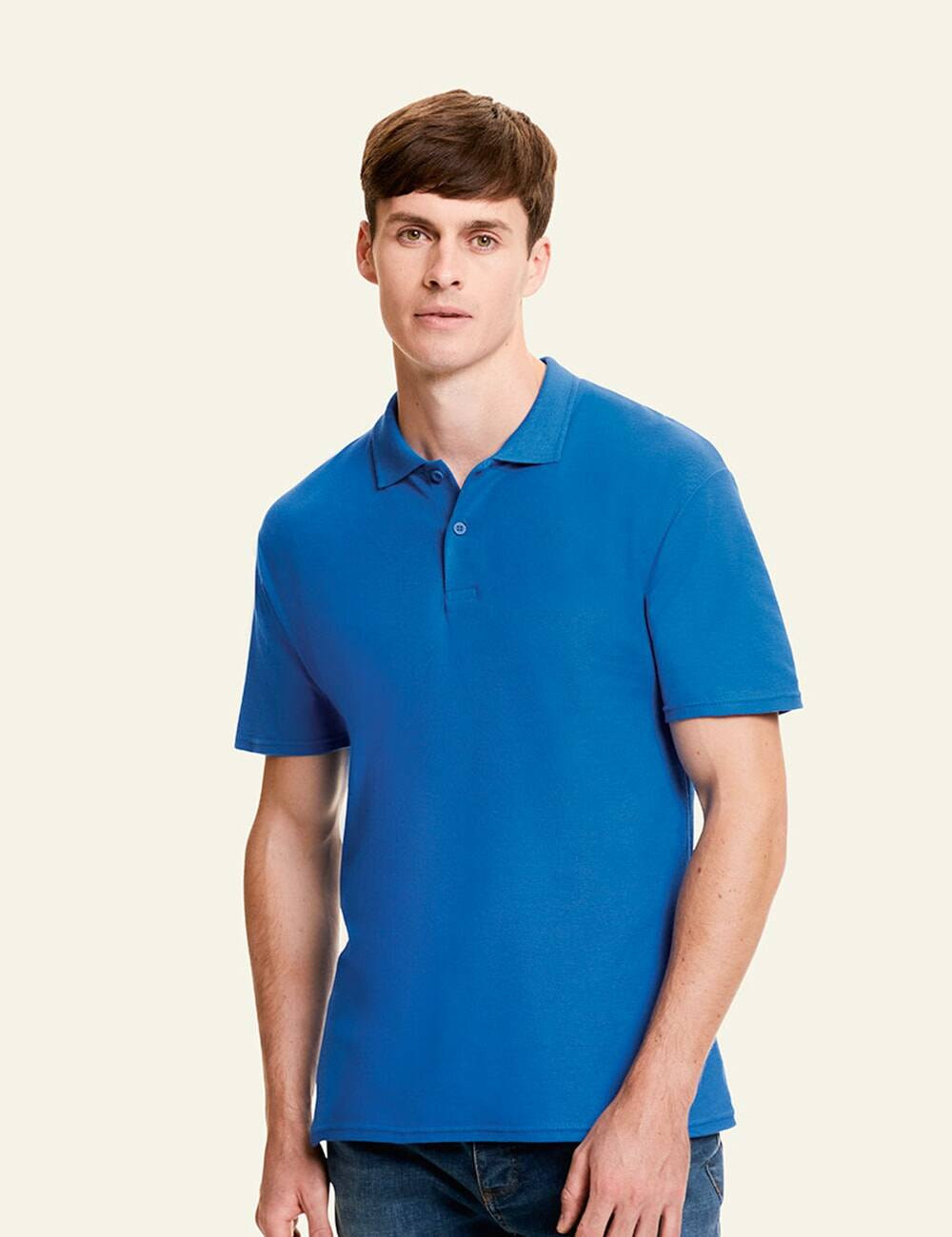 Niebieska koszulka męska polo Original Polo Friut of the Loom