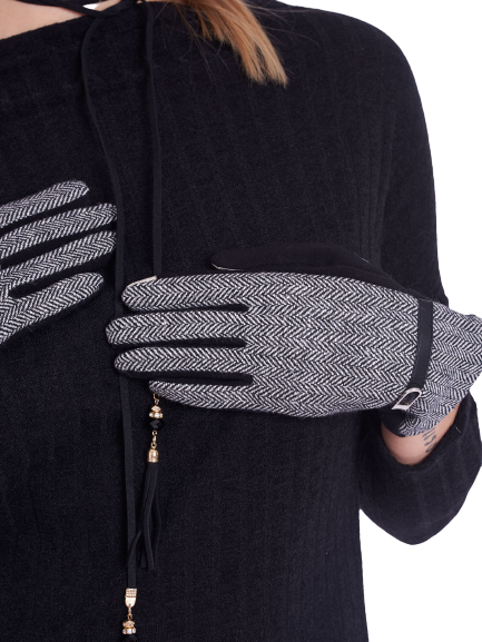 Houndstooth gloves Yups bx3892. R21