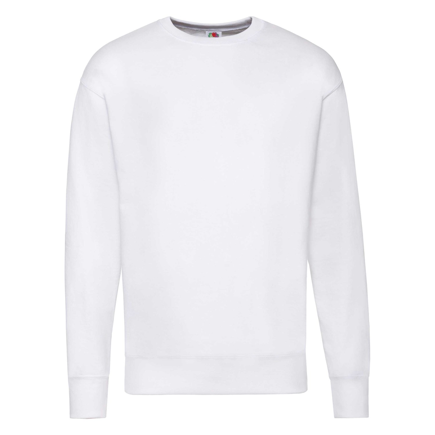 Levně White Men's Sweatshirt Lightweight Set-in-Sweat Sweat Fruit of the Loom