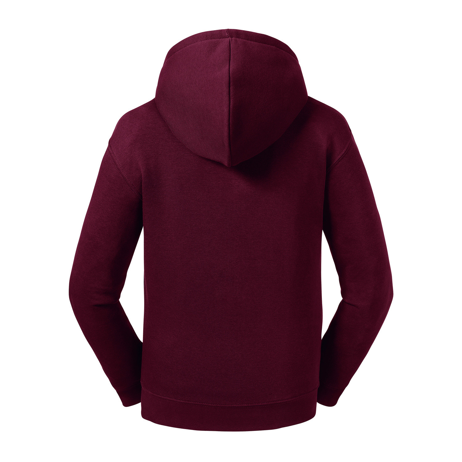 Burgundy children&#039;s sweatshirt with hood and zipper Authentic Russell