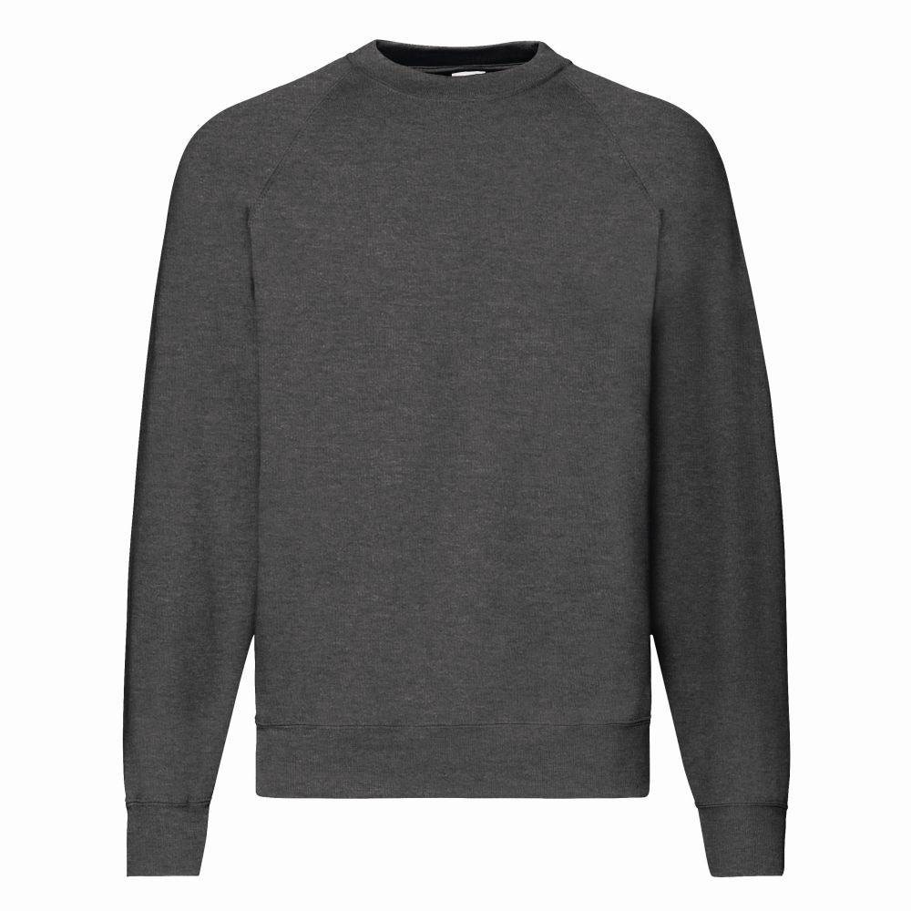 Dark Gray Men&#039;s Sweatshirt Raglan Sweat Fruit of the Loom