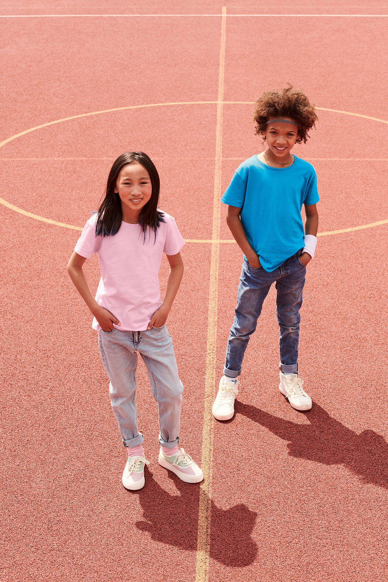 Pink Girls' T-shirt Iconic Fruit of the Loom