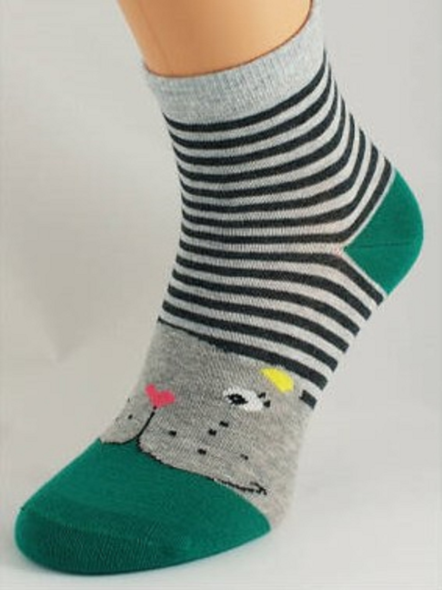 Socks Bratex D-001 Classic Women's Pets 36-41 gray melange 736