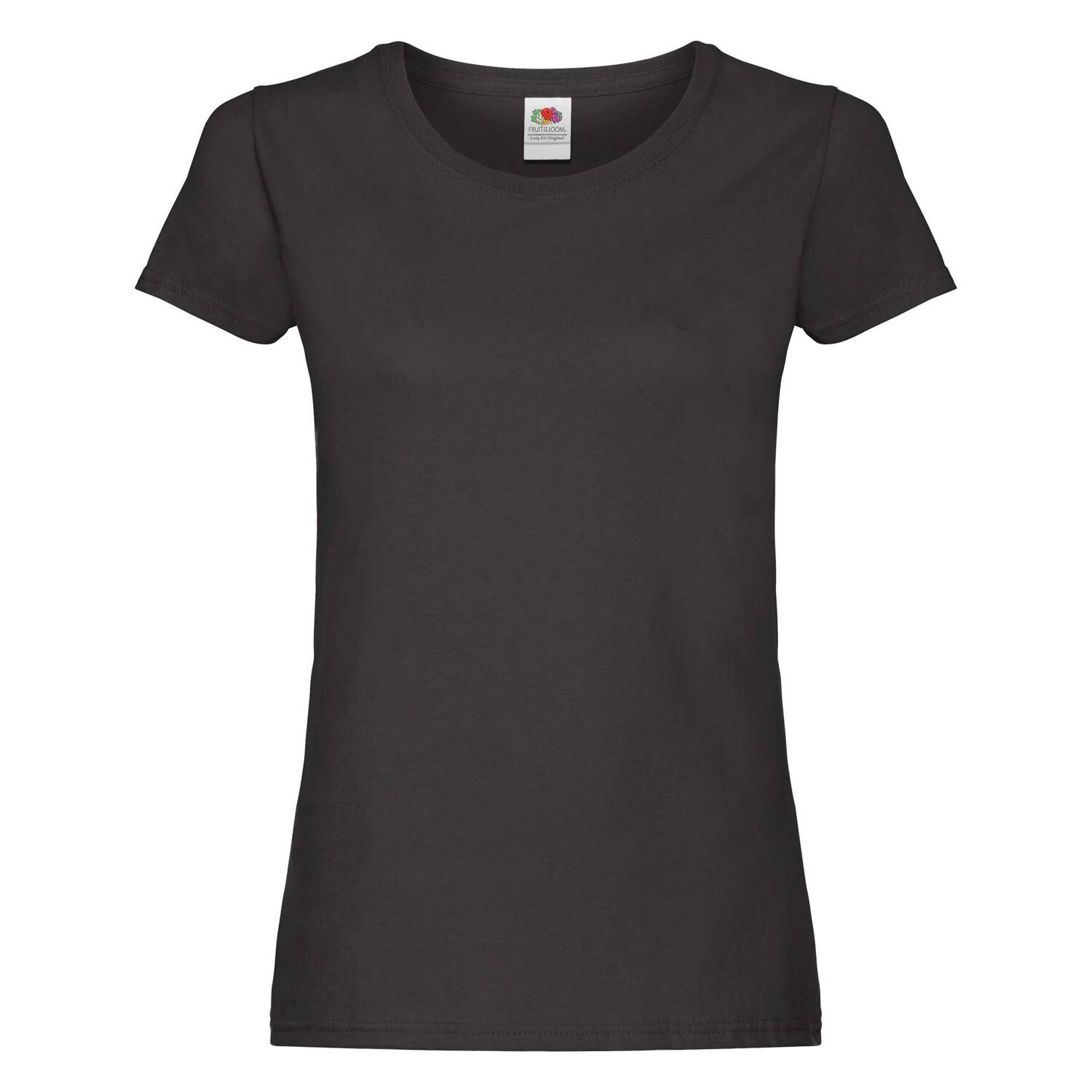 Black Lady fit tričko Original Fruit of the Loom