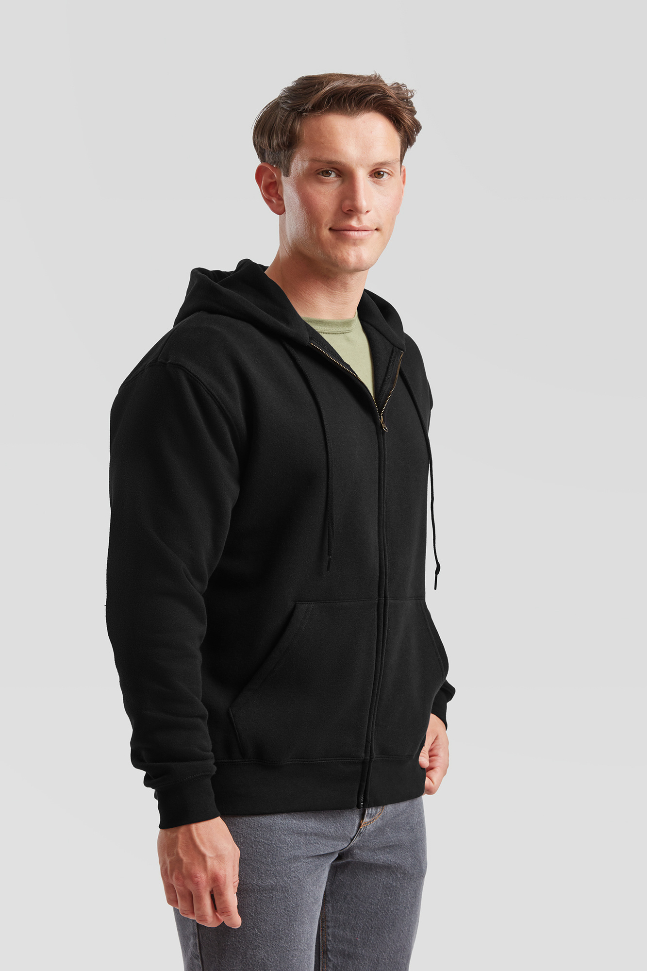 Black Men&#039;s Hoodie Premium Fruit of the Loom