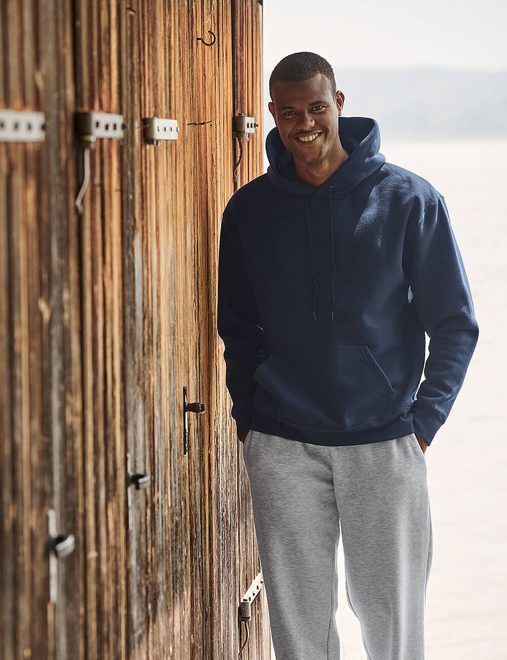 Granatowa bluza męska z kapturem Hooded Sweat Fruit of the Loom