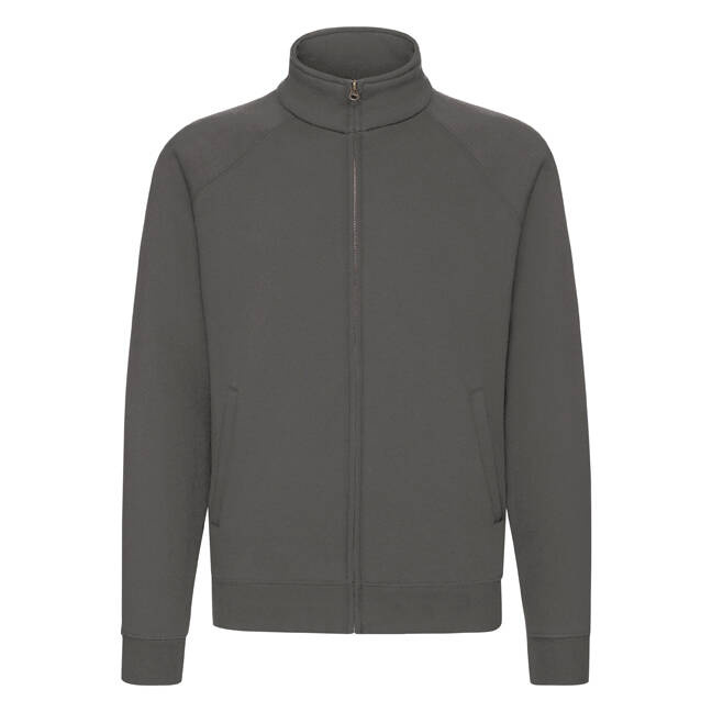 Grafitowa bluza męska rozpinana Sweat Jacket Fruit of the Loom