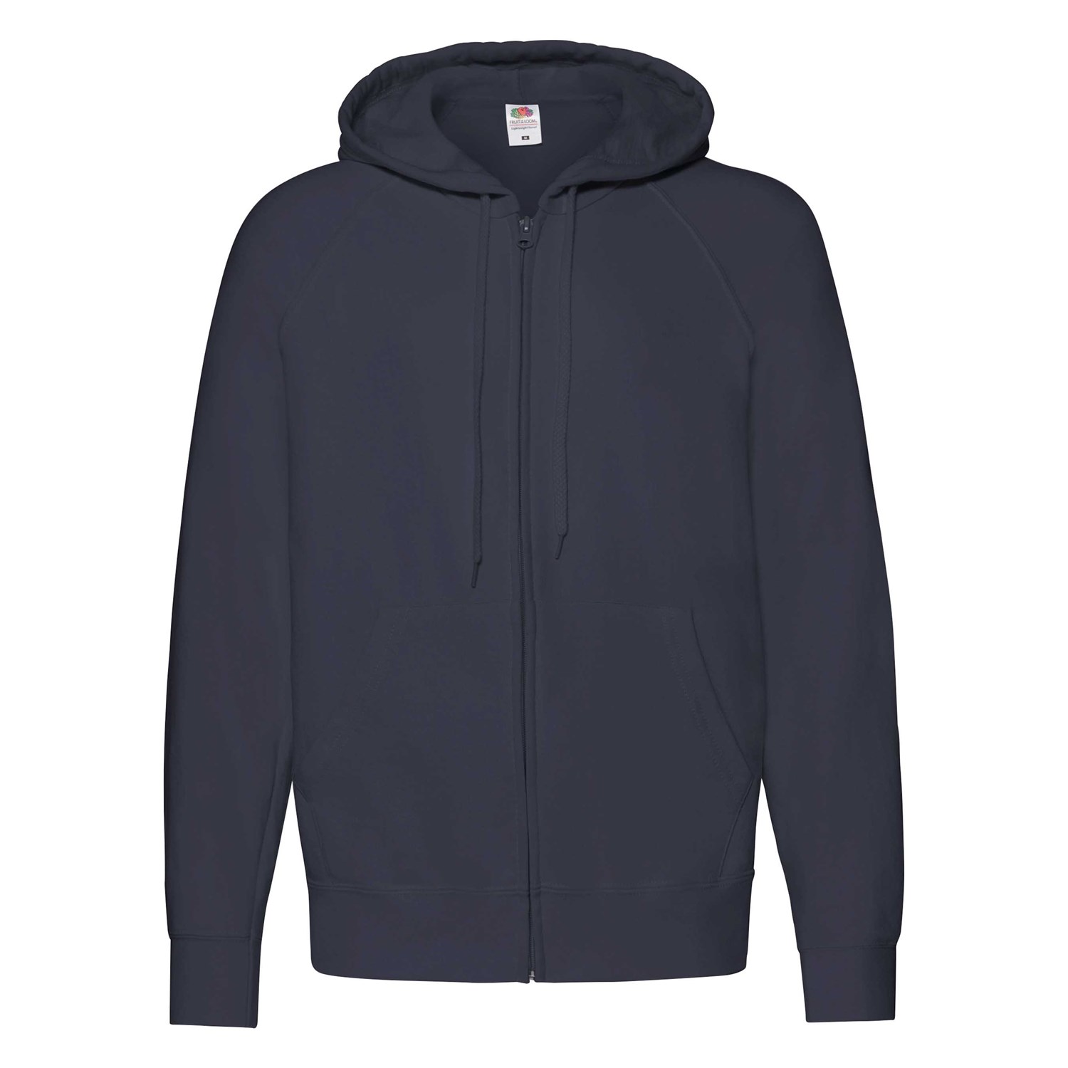 Granatowa Bluza Męska Z Kapturem Lightweight Zip Thru Hooded Sweat Fruit Of The Loom