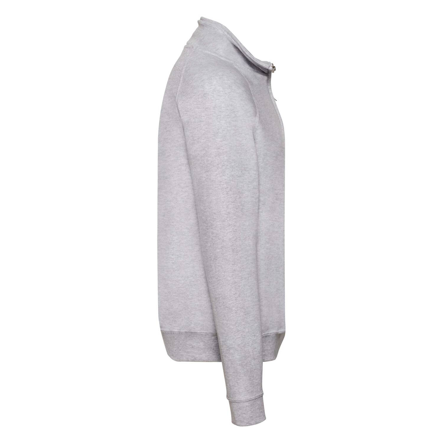 Grey Men&#039;s Sweatshirt Zip Neck Sweat Fruit of the Loom