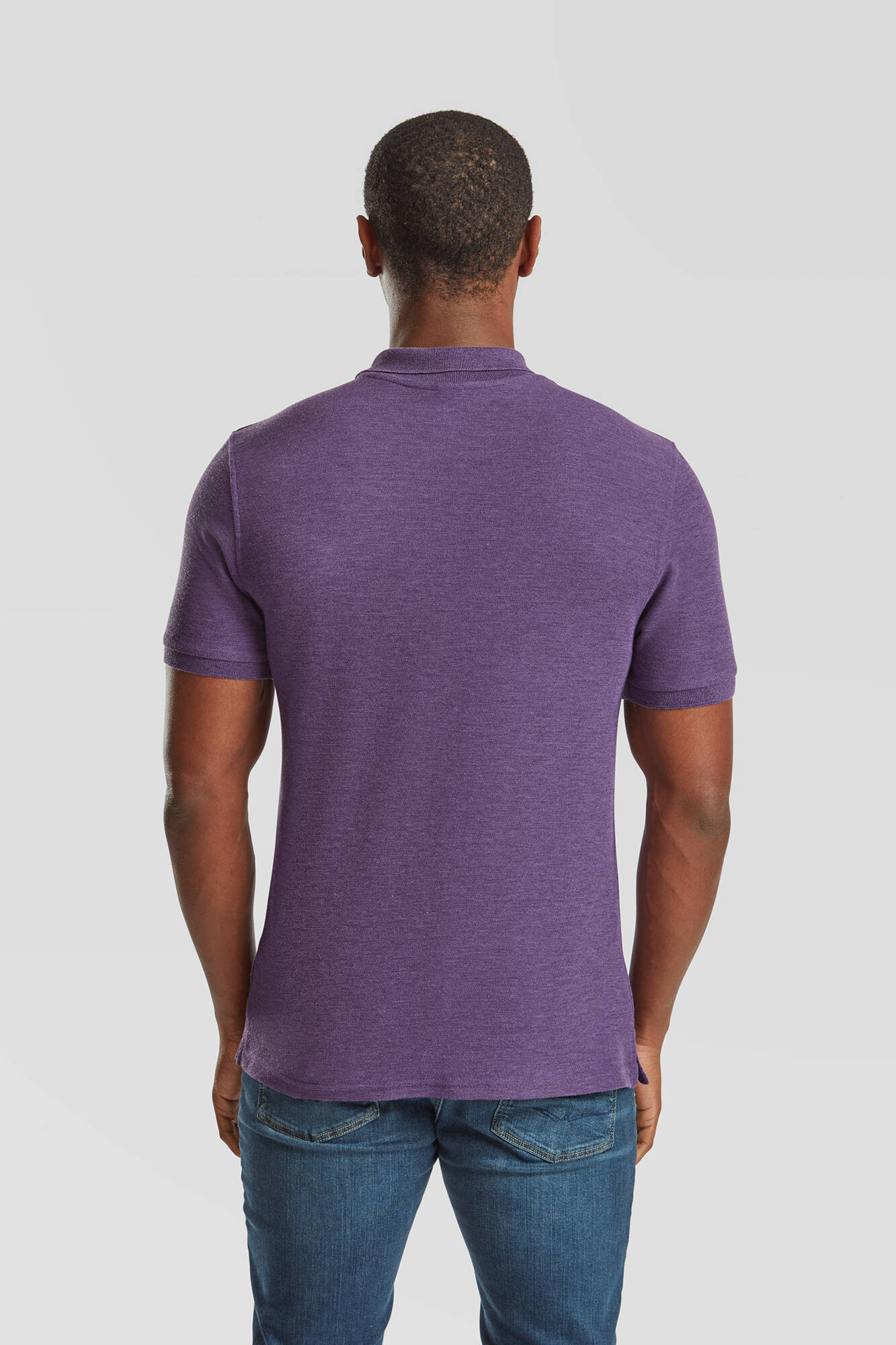 Iconic Polo Friut of the Loom Purple Men's T-shirt
