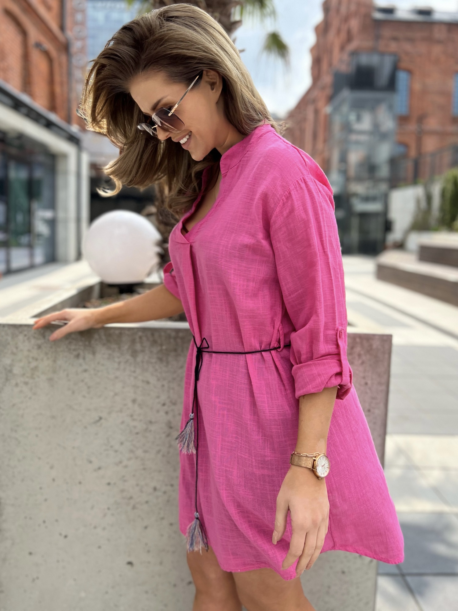 Rochie roz Och Bella BI-2021977.hotpink