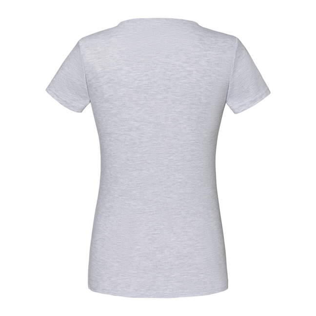 Iconic Vneck Fruit of the Loom Women's Grey T-shirt