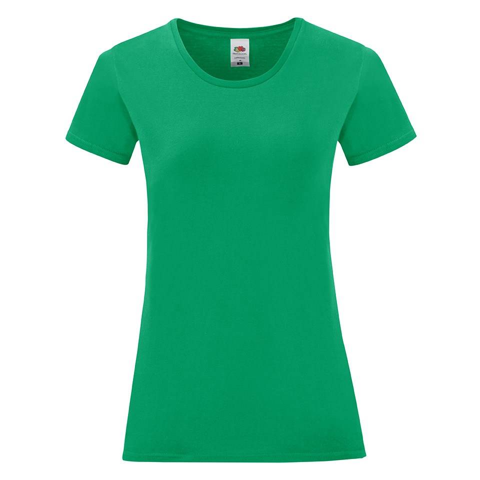 Levně Iconic Women's Green Fruit of the Loom Women's T-shirt
