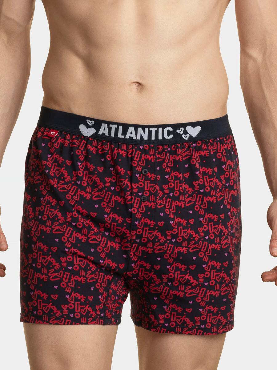 Men&#039;s boxer shorts ATLANTIC 2Pack - red/dark blue