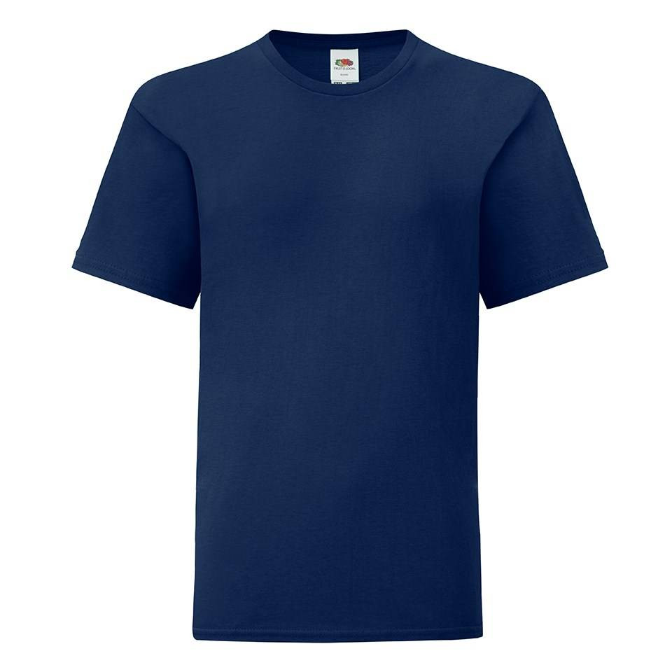 Navy blue children&#039;s t-shirt in combed cotton Fruit of the Loom
