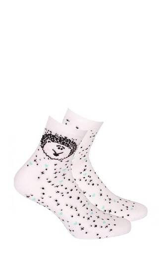 Levně Gatta G44.01N Cottoline girls' socks patterned 33-38 white 232