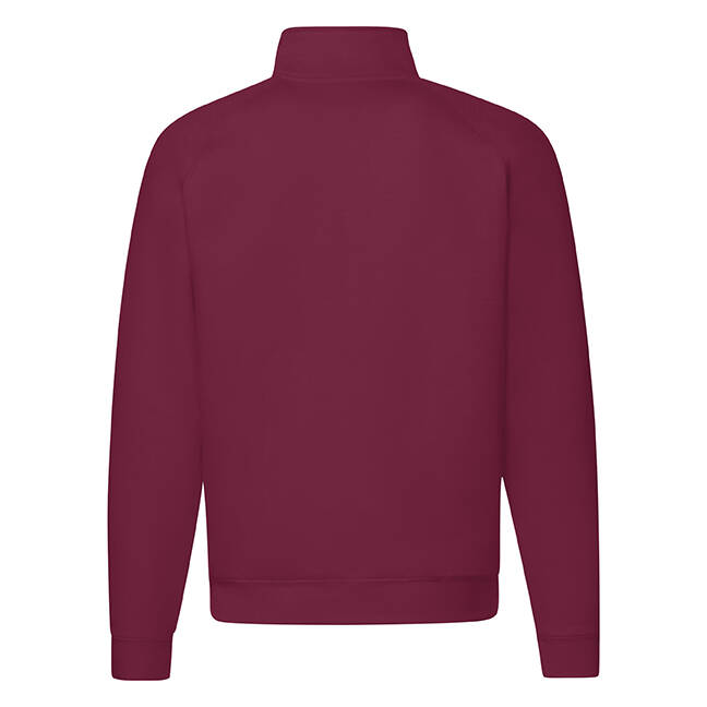 Burgundy men&#039;s sweatshirt Zip Neck Sweat Fruit of the Loom