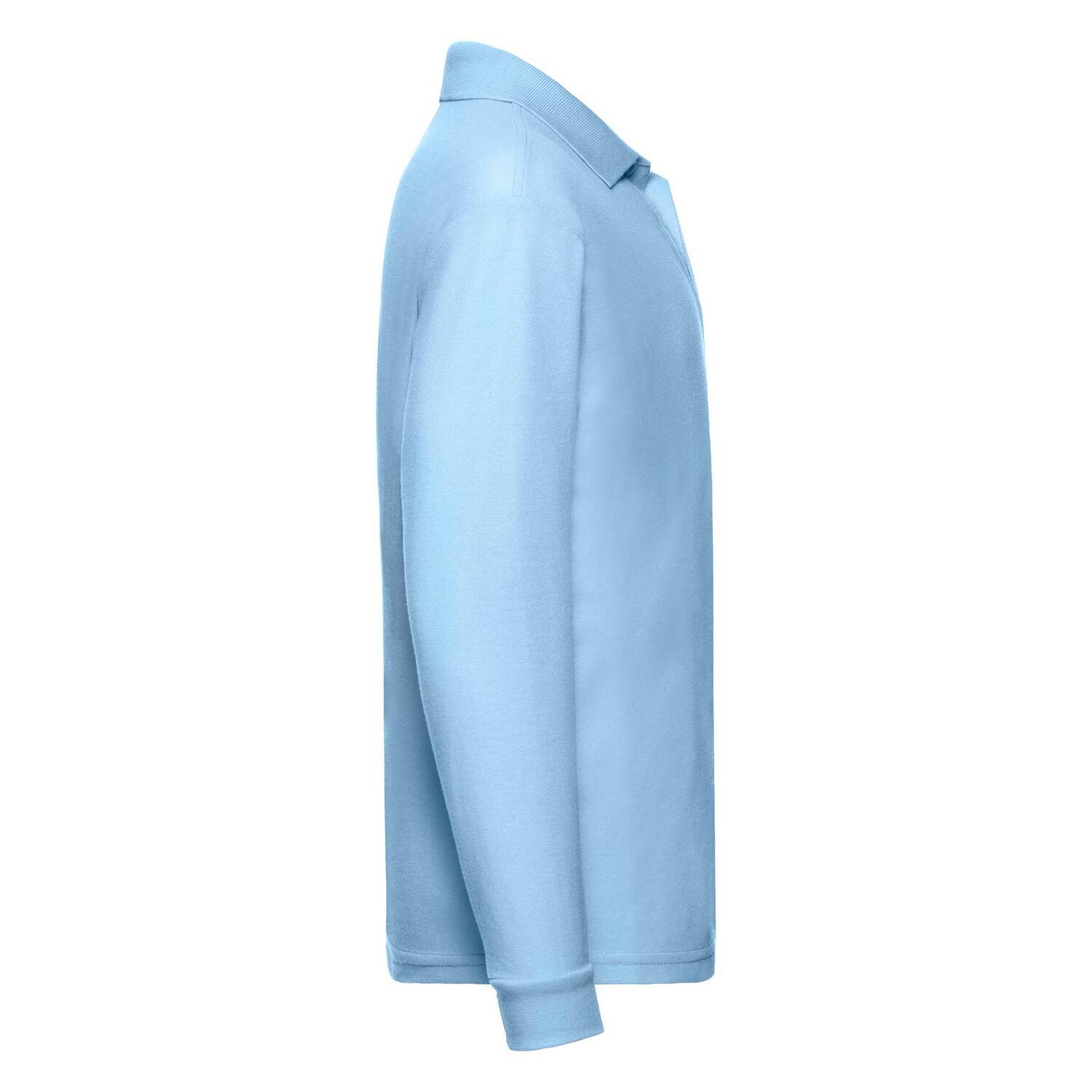 Blue Long Sleeve Polo Shirt Fruit of the Loom