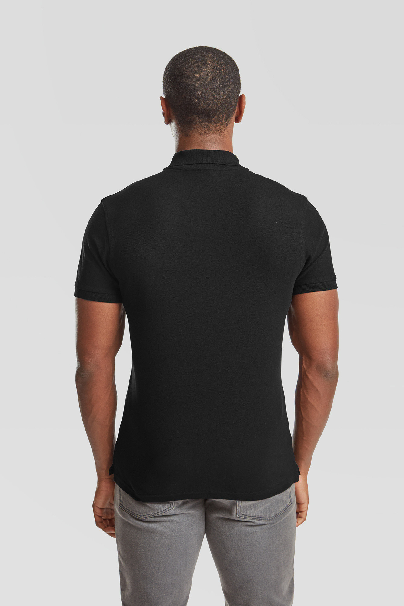 Czarna koszulka męska Iconic Polo 6304400 Friut of the Loom