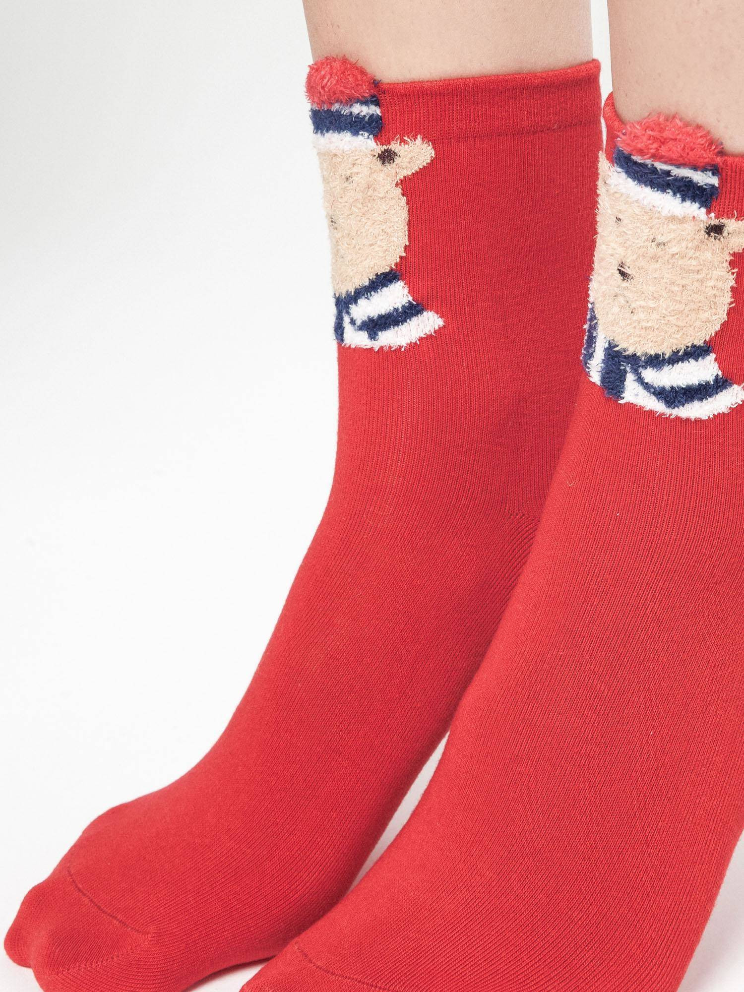 T-shirt teddy bear socks red