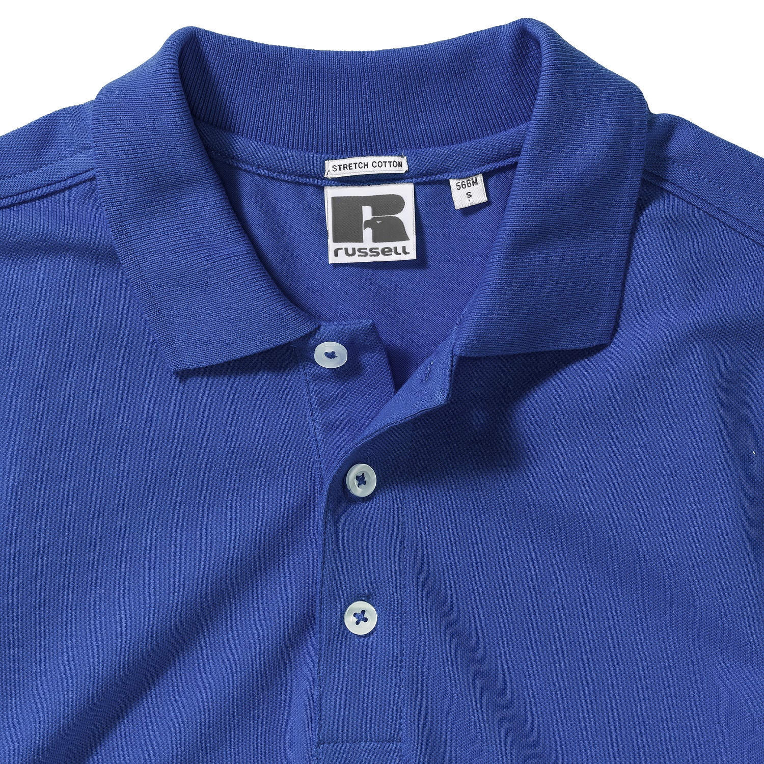 Men's T-shirt Stretch Polo R566M 95% smooth cotton ring-spun 5% Lycra 205g/210g