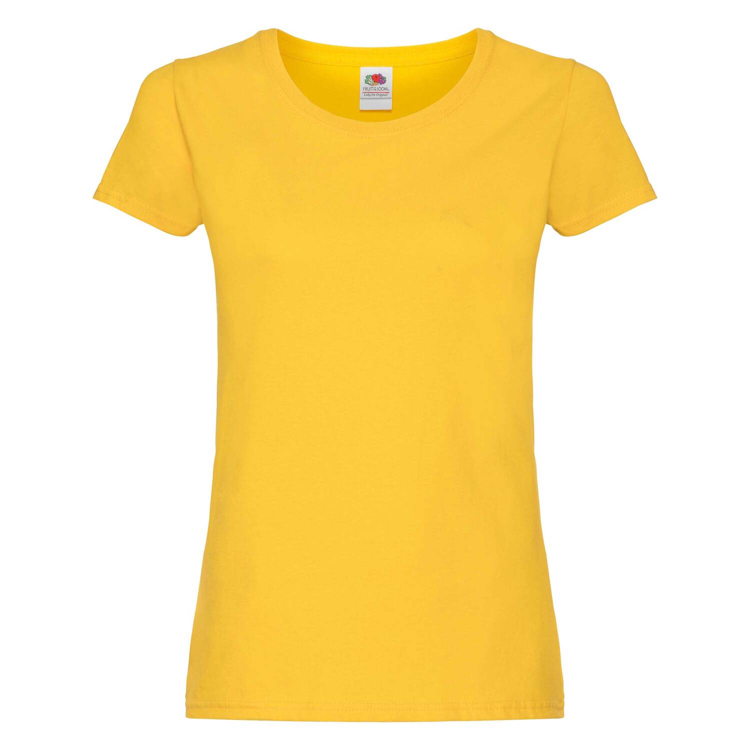 Yellow Women's T-shirt Lady fit Original Fruit of the Loom