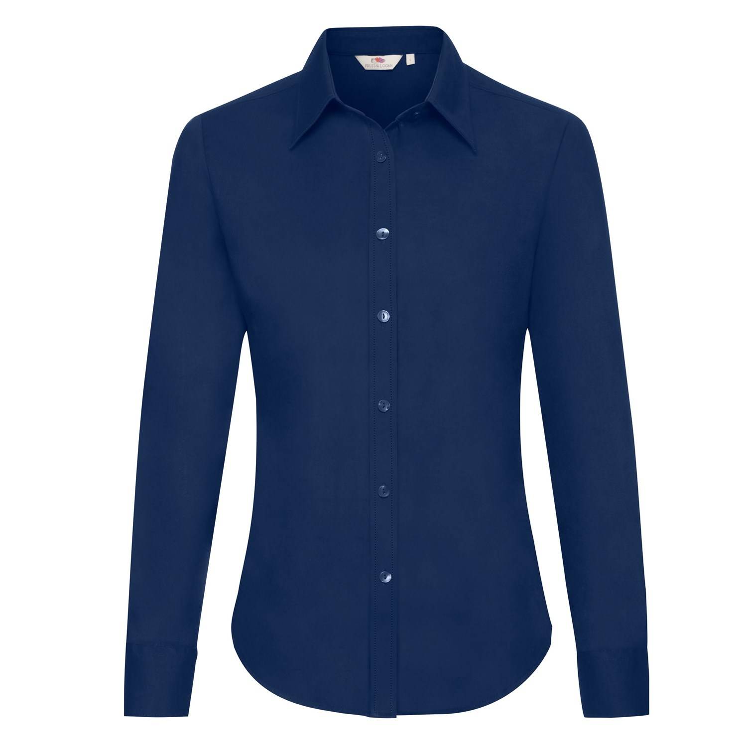 Levně Navy blue classic lady-fit shirt Oxford Fruit Of The Loom