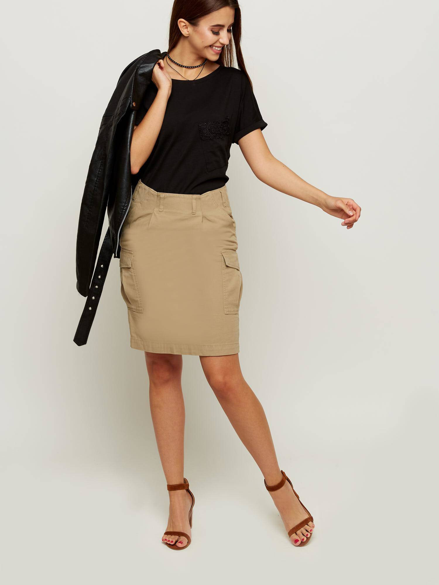 Skirt khaki militia