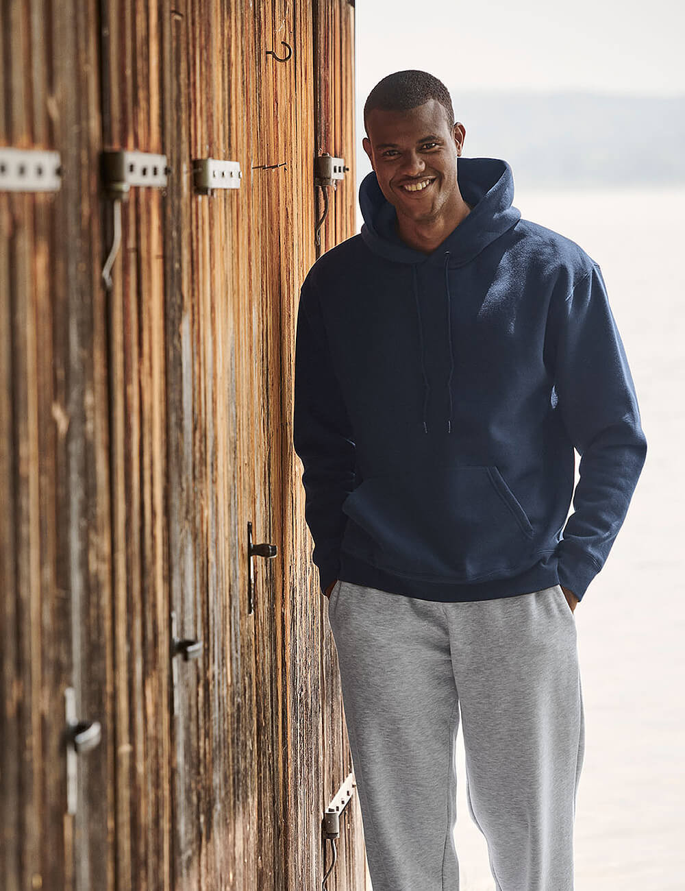 Granatowa bluza męska z kapturem Hooded Sweat Fruit of the Loom