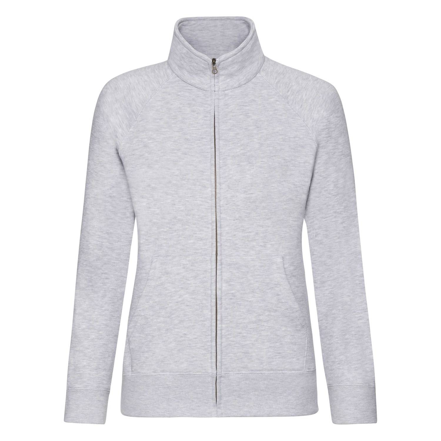 Grey women&#039;s sweatshirt with stand-up collar Fruit of the Loom