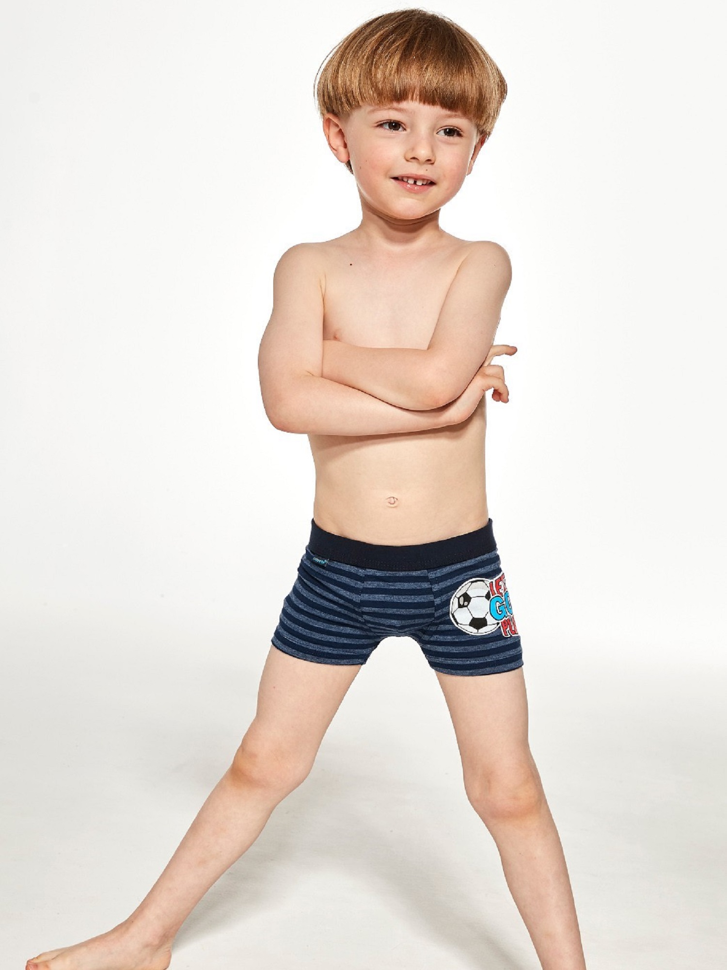 Levně Boxer shorts Cornette Kids Boy 701/129 Let's Go Play 98-128 navy blue