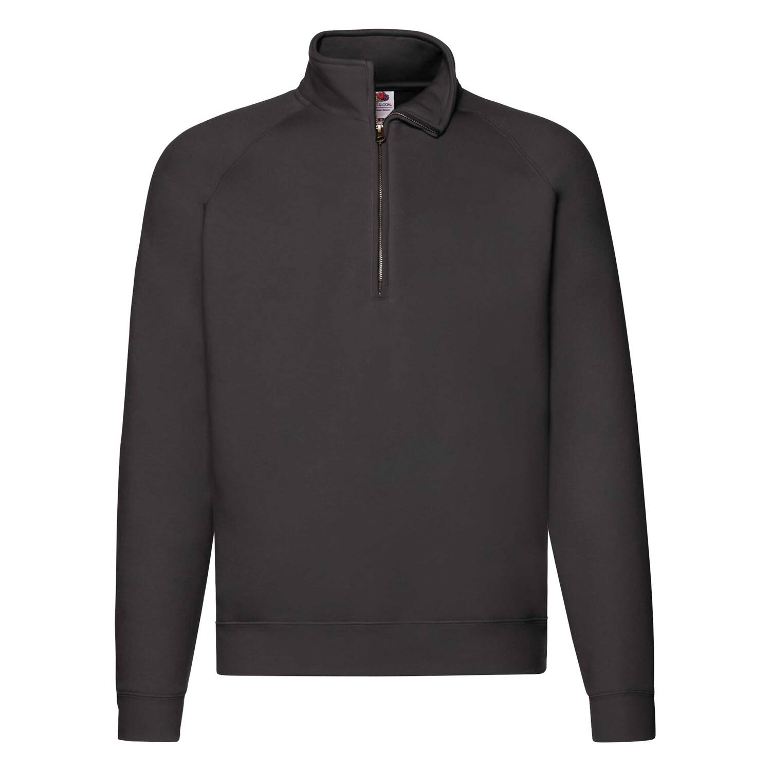 Black Men&#039;s Zip Neck Sweatshirt Fruit of the Loom